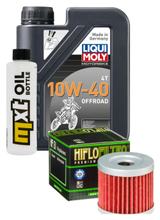 Inspektionspaket 1L 10W-40 + Ölfilter + 1x Zündkerze für Suzuki AN 125 ccm