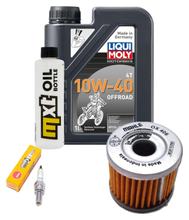 Inspektionspaket 1L 10W-40 + Ölfilter + 1x Zündkerze für Suzuki AN 125 ccm