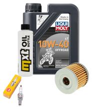 Paquete de inspección 1L 10W-40 + filtro de aceite + 1x bujía para Suzuki AN 125 ccm