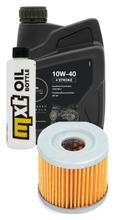 Inspektionspaket 1L 10W-40 + Ölfilter + 1x Zündkerze für Suzuki AN 125 ccm