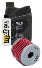 Inspektionspaket 1L 10W-40 + Ölfilter + 1x Zündkerze für Suzuki AN 125 ccm