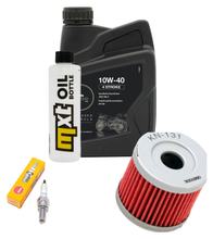 Paquete de inspección 1L 10W-40 + filtro de aceite + 1x bujía para Suzuki AN 125 ccm
