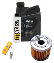 Inspektionspaket 1L 10W-40 + Ölfilter + 1x Zündkerze für Suzuki AN 125 ccm