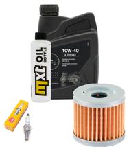 Paquete de inspección 1L 10W-40 + filtro de aceite + 1x bujía para Suzuki AN 125 ccm