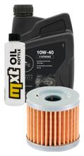Inspektionspaket 1L 10W-40 + Ölfilter + 1x Zündkerze für Suzuki AN 125 ccm