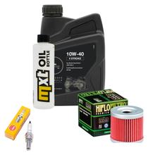 Inspektionspaket 1L 10W-40 + Ölfilter + 1x Zündkerze für Suzuki AN 125 ccm