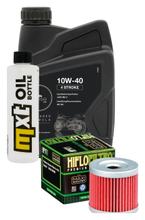 Inspektionspaket 1L 10W-40 + Ölfilter + 1x Zündkerze für Suzuki AN 125 ccm