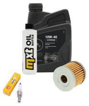 Inspektionspaket 1L 10W-40 + Ölfilter + 1x Zündkerze für Suzuki AN 125 ccm