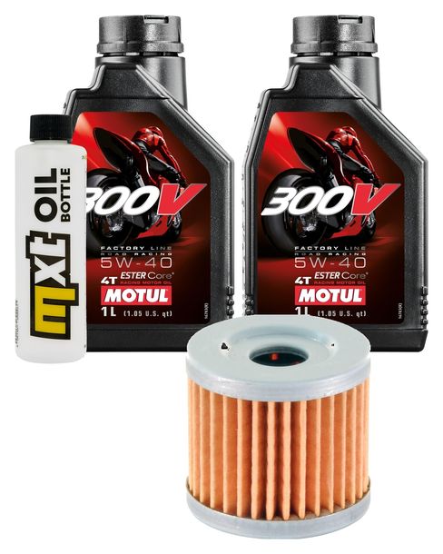 Inspektionspaket 2L 5W-40 + Ölfilter + 1x Zündkerze für Suzuki UX Sixteen 125 ccm