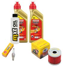 Inspektionspaket 2L 5W-40 + Ölfilter + 1x Zündkerze für Suzuki UX Sixteen 125 ccm
