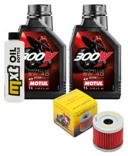 Pacchetto di ispezione 2L 5W-40 + filtro olio + 1x candela per Suzuki UX Sixteen 125 ccm