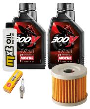 Pacchetto di ispezione 2L 5W-40 + filtro olio + 1x candela per Suzuki UX Sixteen 125 ccm