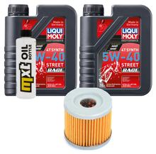 Inspektionspaket 2L 5W-40 + Ölfilter + 1x Zündkerze für Suzuki UX Sixteen 125 ccm