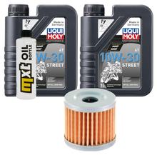 Paquete de inspección 2L 10W-30 + filtro de aceite + 1x bujía para Suzuki UH Burgman 125 ccm Año 2002