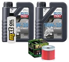 Paquete de inspección 2L 10W-30 + filtro de aceite + 1x bujía para Suzuki UH Burgman 125 ccm Año 2002