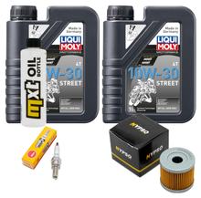 Inspectiepakket 2L 10W-30 + Oliefilter + 1x Bougie voor Suzuki UH Burgman 125 ccm Bj. 2002