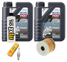 Paquete de inspección 2L 10W-30 + filtro de aceite + 1x bujía para Suzuki UH Burgman 125 ccm Año 2002
