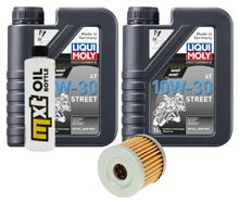 Paquete de inspección 2L 10W-30 + filtro de aceite + 1x bujía para Suzuki UH Burgman 125 ccm Año 2002