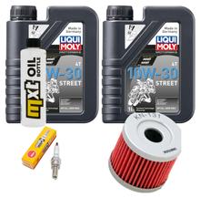 Inspektionspaket 2L 10W-30 + Ölfilter + 1x Zündkerze für Suzuki UH Burgman 125 ccm Bj. 2002