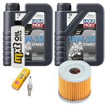 Inspectiepakket 2L 10W-30 + Oliefilter + 1x Bougie voor Suzuki UH Burgman 125 ccm Bj. 2007
