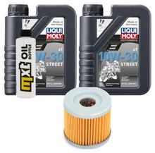 Paquete de inspección 2L 10W-30 + filtro de aceite + 1x bujía para Suzuki UH Burgman 125 ccm Año 2007