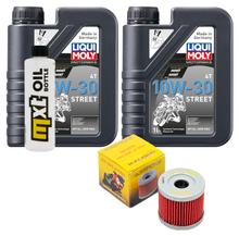 Inspektionspaket 2L 10W-30 + Ölfilter + 1x Zündkerze für Suzuki UH Burgman 125 ccm Bj. 2007
