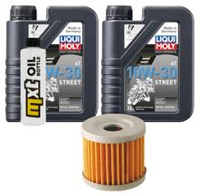 Inspektionspaket 2L 10W-30 + Ölfilter + 1x Zündkerze für Suzuki UH Burgman 125 ccm Bj. 2007
