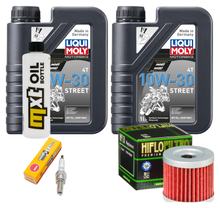 Inspectiepakket 2L 10W-30 + Oliefilter + 1x Bougie voor Suzuki UH Burgman 125 ccm Bj. 2007