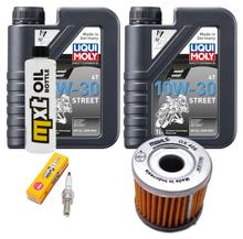 Inspektionspaket 2L 10W-30 + Ölfilter + 1x Zündkerze für Suzuki UH Burgman 125 ccm Bj. 2007