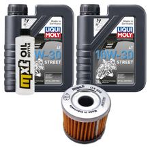 Paquete de inspección 2L 10W-30 + filtro de aceite + 1x bujía para Suzuki UH Burgman 125 ccm Año 2007