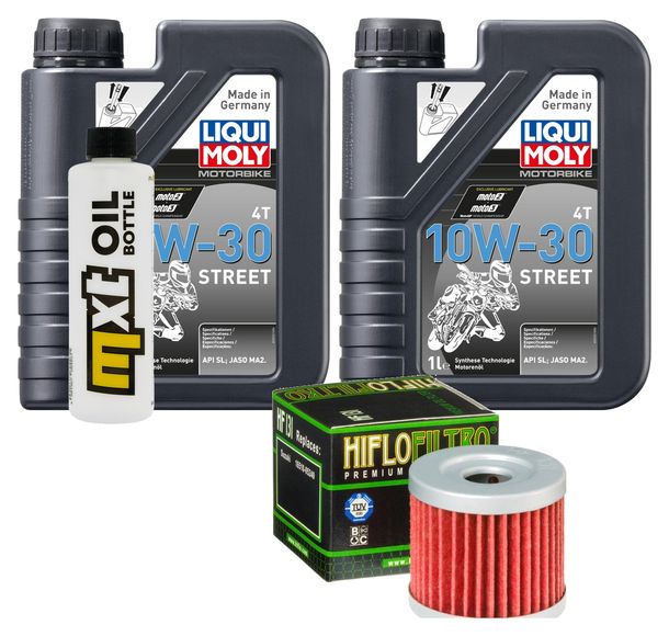 Inspektionspaket 2L 10W-30 + Ölfilter + 1x Zündkerze für Suzuki UH G Burgman 125 ccm Bj. 2013