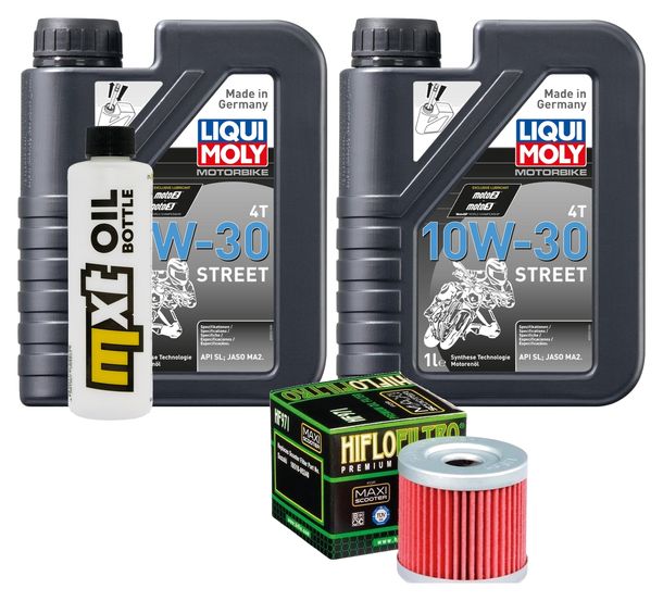 Inspektionspaket 2L 10W-30 + Ölfilter + 1x Zündkerze für Suzuki UH G Burgman 125 ccm Bj. 2013