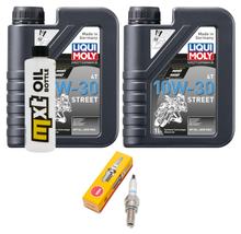 Inspektionspaket 2L 10W-30 + Ölfilter + 1x Zündkerze für Suzuki UH G Burgman 125 ccm Bj. 2013