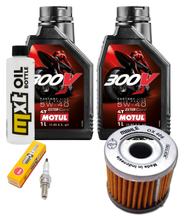 Paquete de inspección 2L 5W-40 + filtro de aceite + 1x bujía para Suzuki UX Sixteen 150 ccm