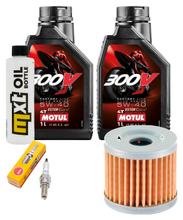 Paquete de inspección 2L 5W-40 + filtro de aceite + 1x bujía para Suzuki UX Sixteen 150 ccm
