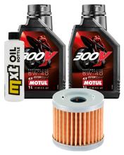 Paquete de inspección 2L 5W-40 + filtro de aceite + 1x bujía para Suzuki UX Sixteen 150 ccm