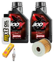 Paquete de inspección 2L 5W-40 + filtro de aceite + 1x bujía para Suzuki UX Sixteen 150 ccm