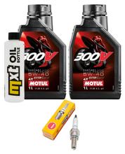 Paquete de inspección 2L 5W-40 + filtro de aceite + 1x bujía para Suzuki UX Sixteen 150 ccm