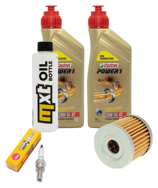 Inspektionspaket 2L 20W-50 + Ölfilter + 1x Zündkerze für Suzuki UH Burgman 200 ccm Bj. 2007