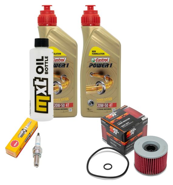 Inspektionspaket 2L 20W-50 + Ölfilter + 1x Zündkerze für Suzuki UH Burgman 200 ccm Bj. 2007