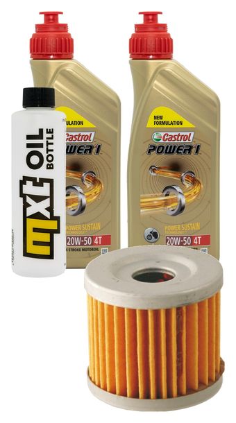 Inspektionspaket 2L 20W-50 + Ölfilter + 1x Zündkerze für Suzuki UH Burgman 200 ccm Bj. 2007