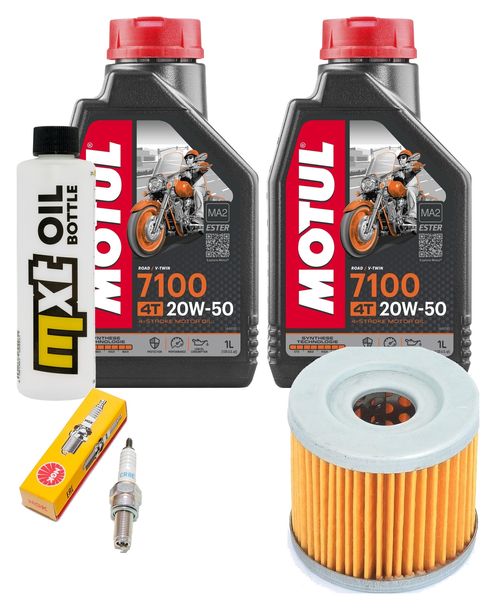 Inspektionspaket 2L 20W-50 + Ölfilter + 1x Zündkerze für Suzuki UH Burgman 200 ccm Bj. 2007