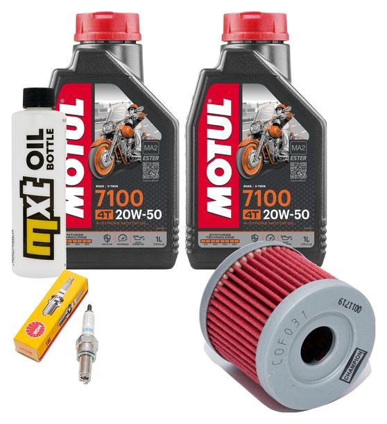 Inspektionspaket 2L 20W-50 + Ölfilter + 1x Zündkerze für Suzuki UH Burgman 200 ccm Bj. 2007