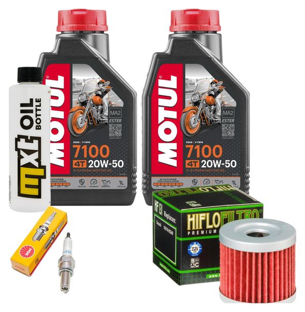 Inspektionspaket 2L 20W-50 + Ölfilter + 1x Zündkerze für Suzuki UH Burgman 200 ccm Bj. 2007