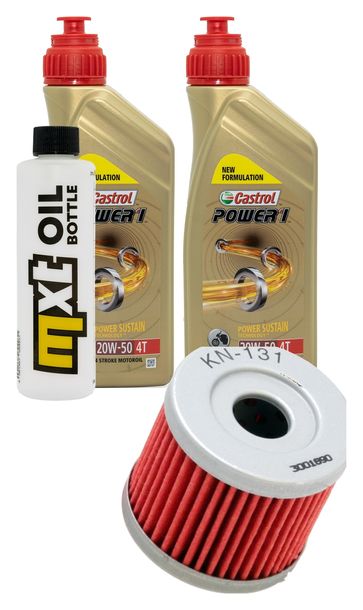 Inspektionspaket 2L 20W-50 + Ölfilter + 1x Zündkerze für Suzuki UH Burgman 200 ccm Bj. 2007