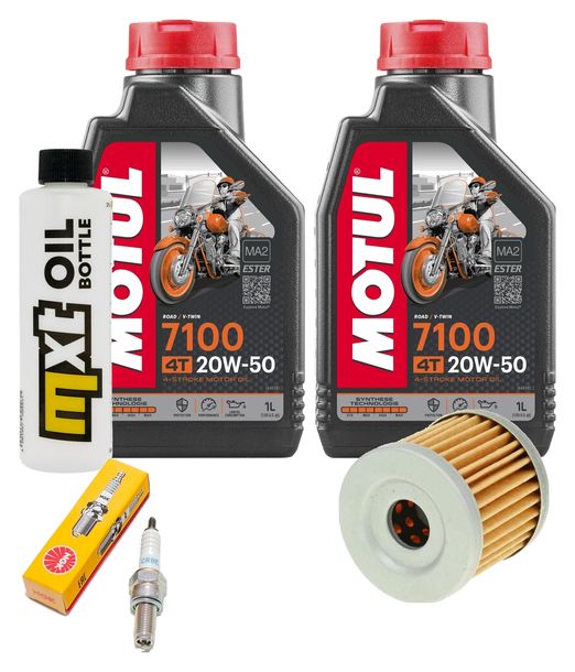 Inspektionspaket 2L 20W-50 + Ölfilter + 1x Zündkerze für Suzuki UH Burgman 200 ccm Bj. 2007