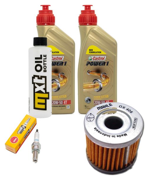 Inspektionspaket 2L 20W-50 + Ölfilter + 1x Zündkerze für Suzuki UH Burgman 200 ccm Bj. 2007