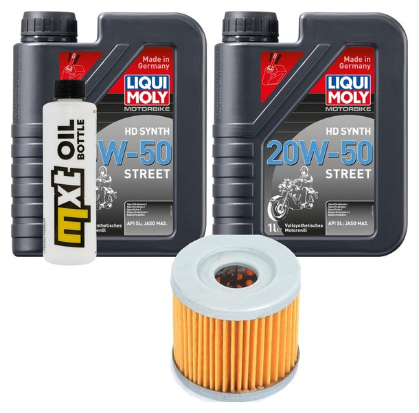 Inspektionspaket 2L 20W-50 + Ölfilter + 1x Zündkerze für Suzuki UH Burgman 200 ccm Bj. 2007