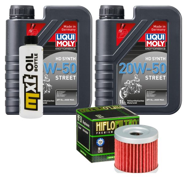 Inspektionspaket 2L 20W-50 + Ölfilter + 1x Zündkerze für Suzuki UH Burgman 200 ccm Bj. 2007