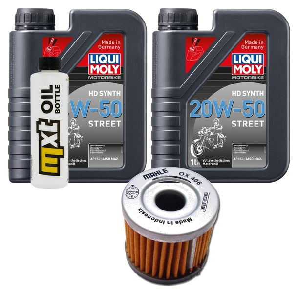 Inspektionspaket 2L 20W-50 + Ölfilter + 1x Zündkerze für Suzuki UH Burgman 200 ccm Bj. 2007